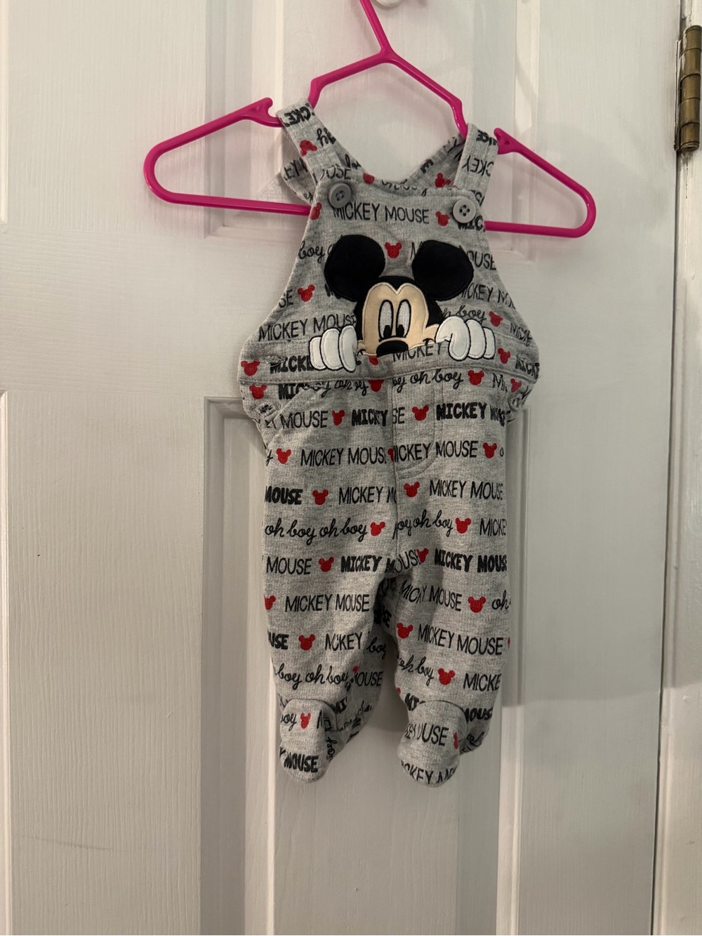 Disney Baby Mickey Mouse Newborn Footed Overalls Romper 2016 Toys R Us